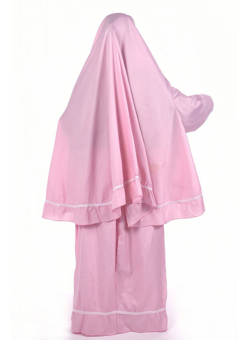 AL BENT AL SHARQIEH Two pieces islamic prayer robe dress set with sleeve - Image 3